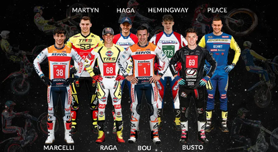 DL12 Indoor Trial rider line-up. - DL12 Indoor Trial