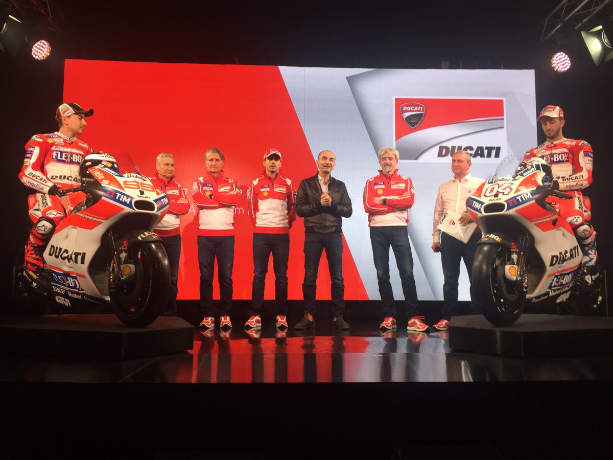 Ducati launches MotoGP 2017 bike with Lorenzo and Dovizioso