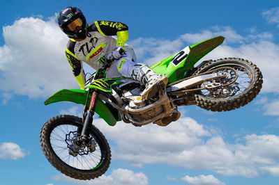 Jeremy McGrath on Kawasaki KX450 with Maxxis tyres