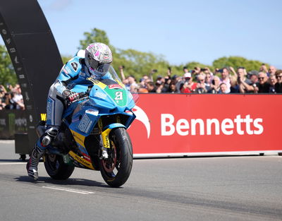 Lee Johnston, 2022 Supertwin TT race start. - IOMTT Press Office