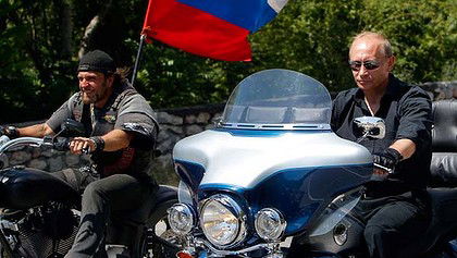 Vladimir Putin rides Harley trike