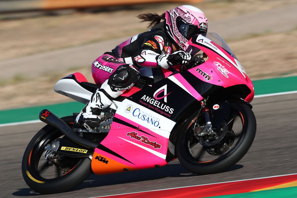 Maria Herrera, 2022 Moto3 Aragon Grand Prix. - Gold and Goose