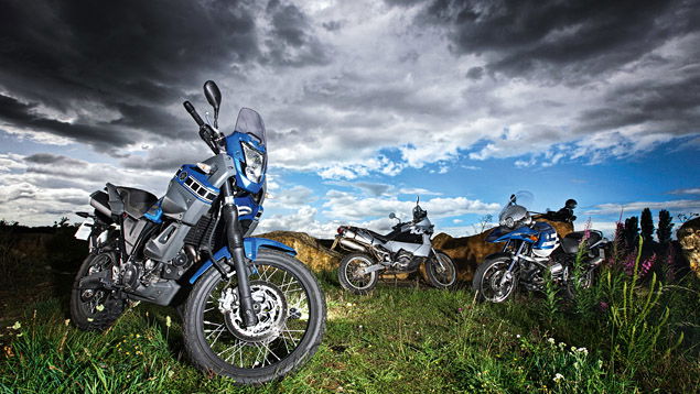 Land Rovers: '09 Yamaha XT660Z Ténéré, '03 KTM Adventure, '02 BMW R1150GS