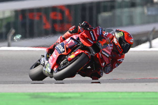 Francesco Bagnaia, 2023 MotoGP Portimao Test. - Gold and Goose