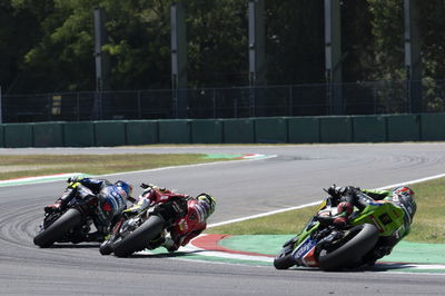 Toprak Razgarlioglu, Alvaro Bautista, Jonathan Rea, 2023 Italian WorldSBK. - Gold and Goose