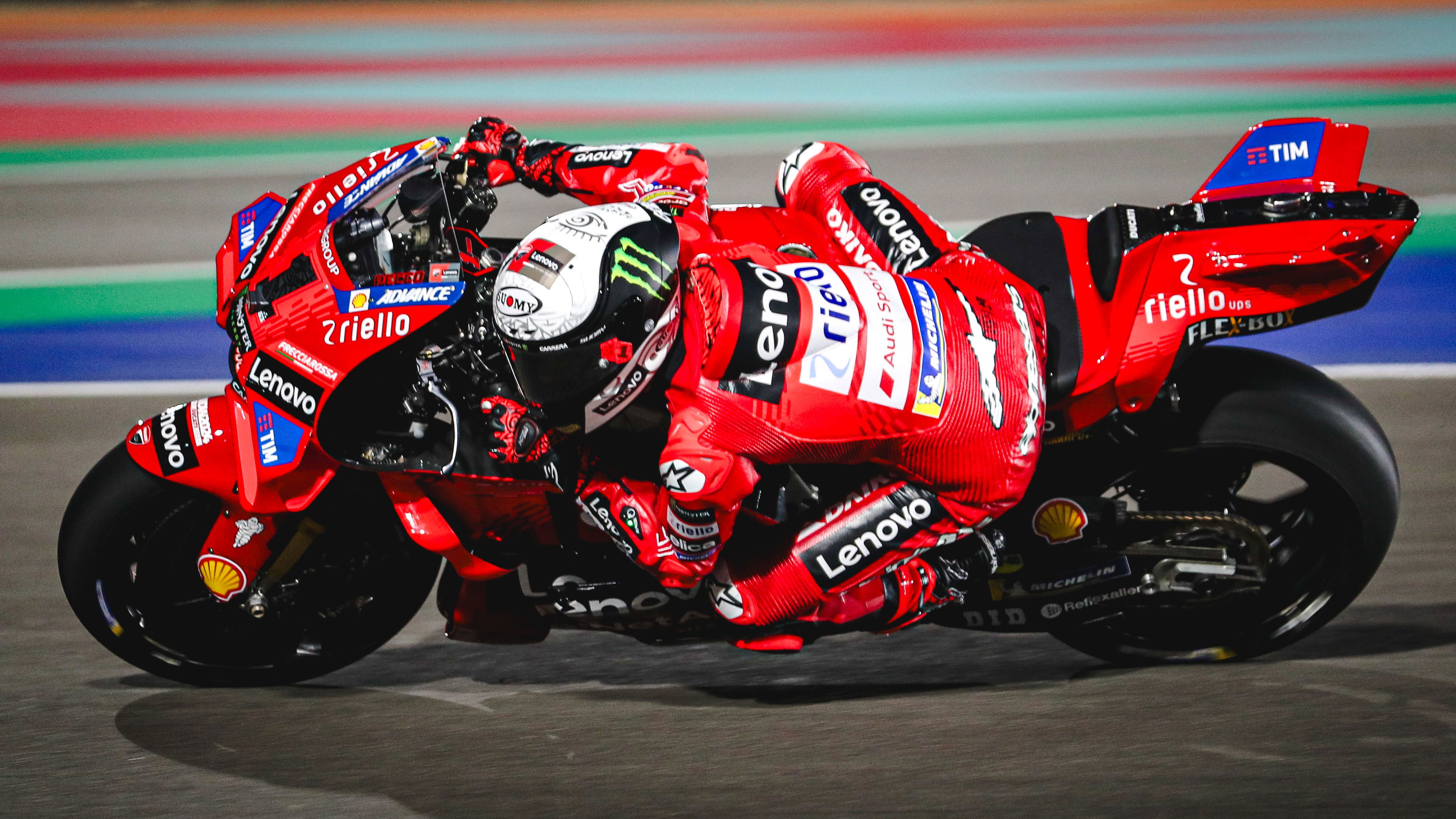 Francesco Bagnaia, 2024 MotoGP Qatar Test. - Gold and Goose
