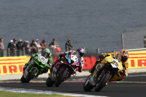 Andrea Iannone, Toprak Razgatlioglu, Alex Lowes, 2024 Australian WorldSBK. - Gold and Goose