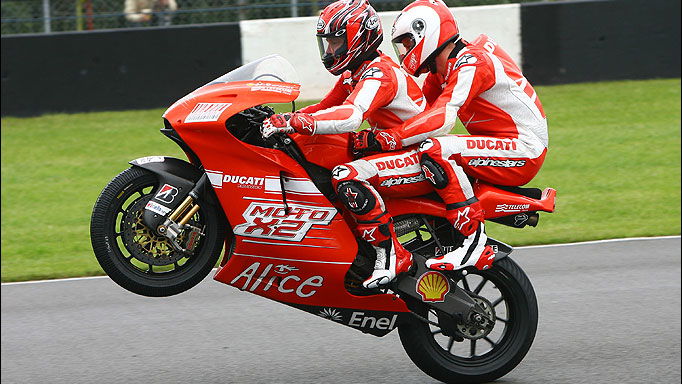 Prince Harry goes pillion - Mamola style!