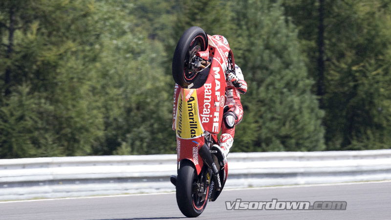 Bautista's Brno MotoGP wheelie flip gallery