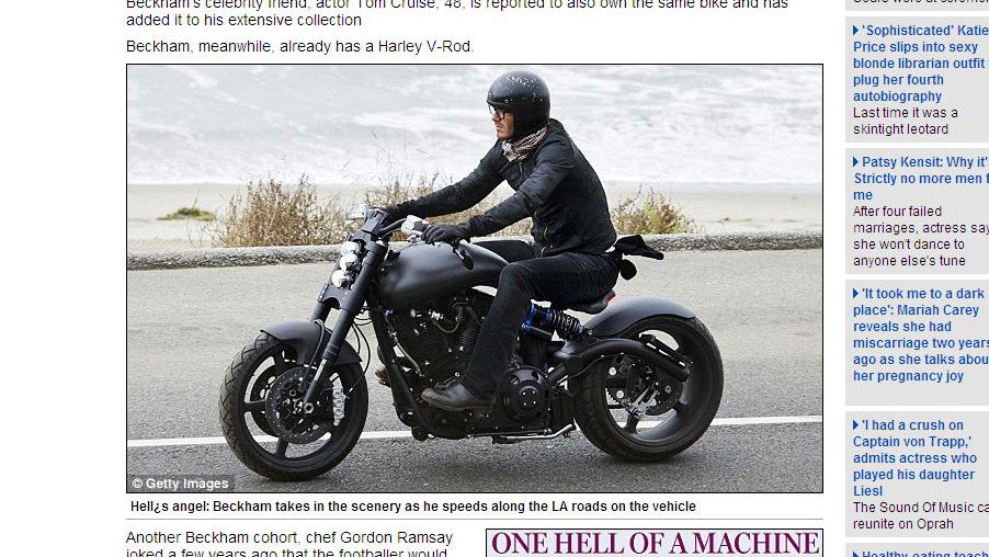 Spotted: David Beckham on his Confederate Hellcat
