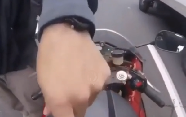 off-duty officer pulls a gun on an unsuspecting biker