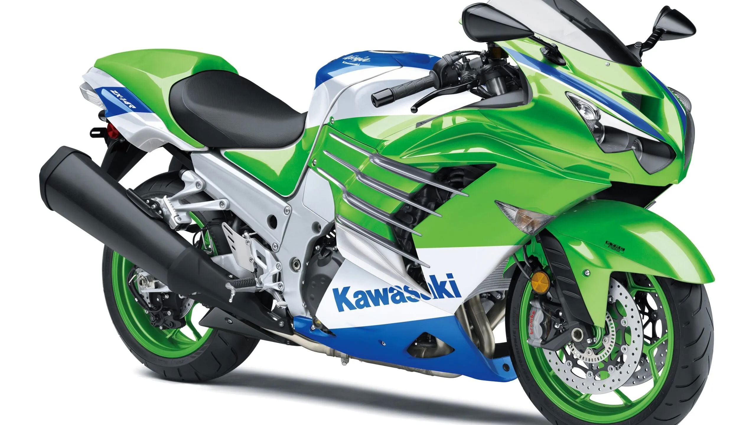 A Kawasaki sports motorcycle