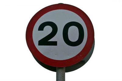 20mph road sign