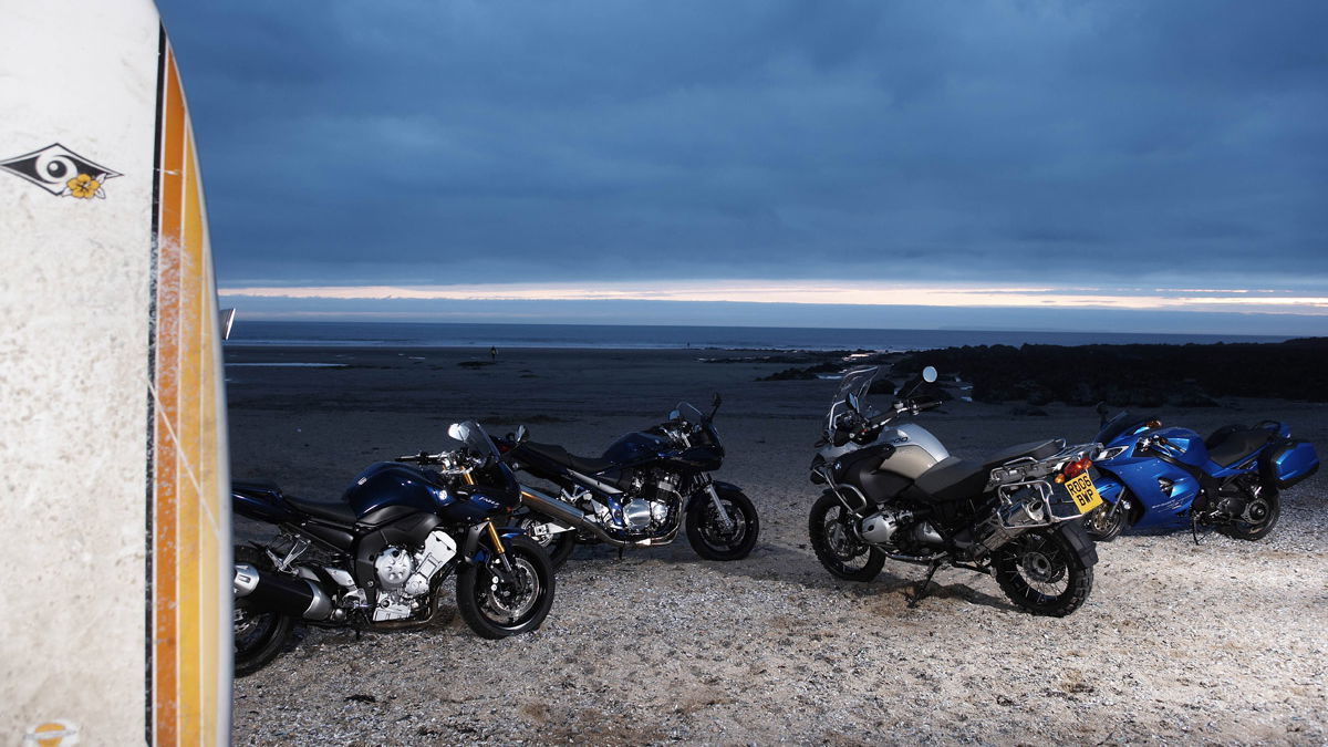 Road Test: Suzuki Bandit 1200, BMW R1200GS Adventure, Triumph Sprint ST, Yamaha FZ1 Fazer