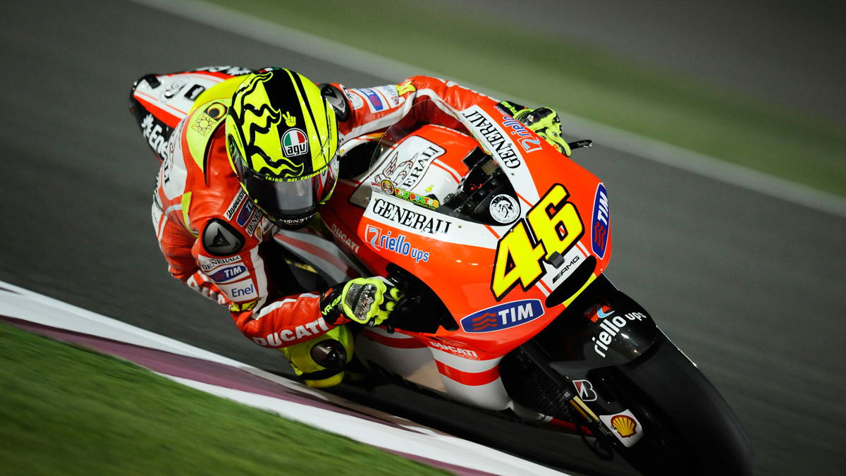 Rossi amused by first Ducati crash