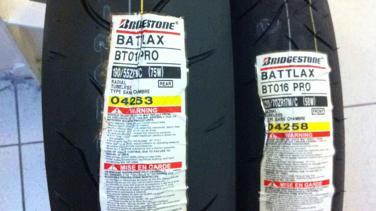 New Stuff: Bridgestone BT-016 Pro's