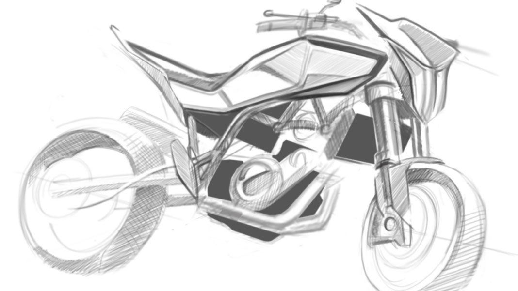 Concept sketches of Husqvarna's 900