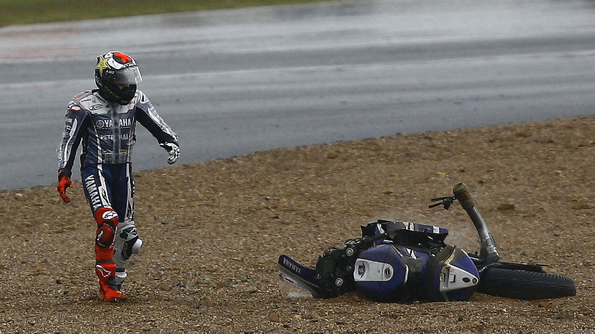 Lorenzo's crash from Silverstone