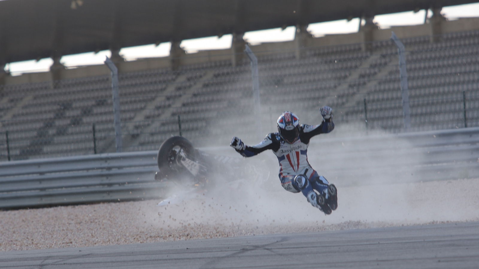 Ruben Xaus WSB Portimao crash pics