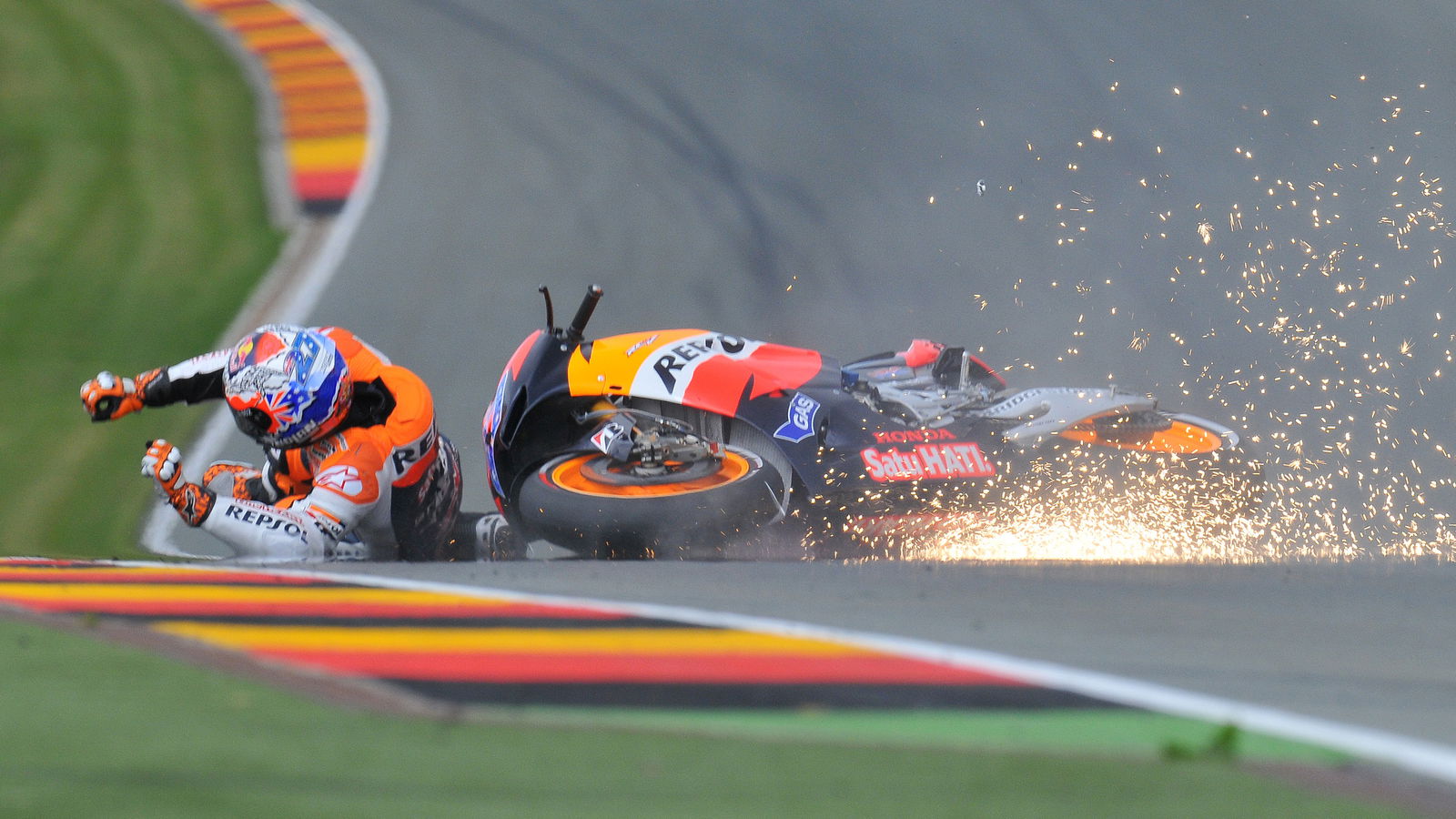 Stoner's Sachsenring highside