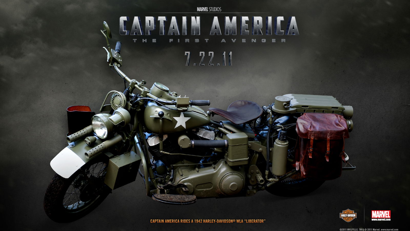 Harley's Captain America Liberator on display