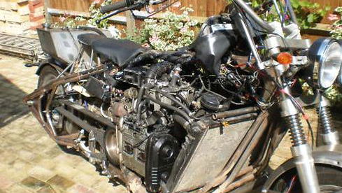 Home-built turbocharged Subaru engine motorcycle on eBay