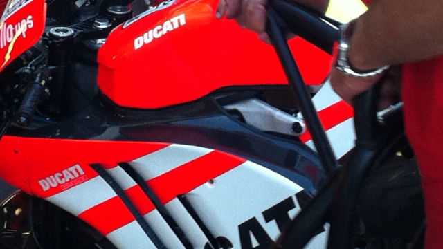 Aluminium chassis for Rossi's Ducati