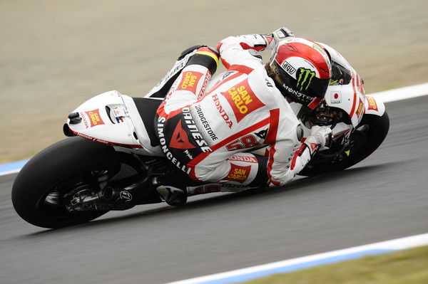 Simoncelli tests 1000cc Honda at Motegi