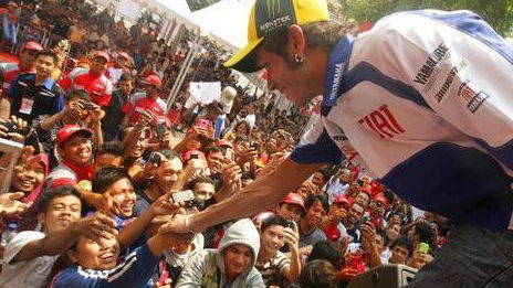 Rossi and Lorenzo visit Indonesia