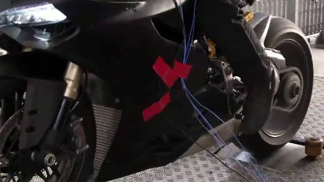 Ducati 1199 Panigale on the dyno