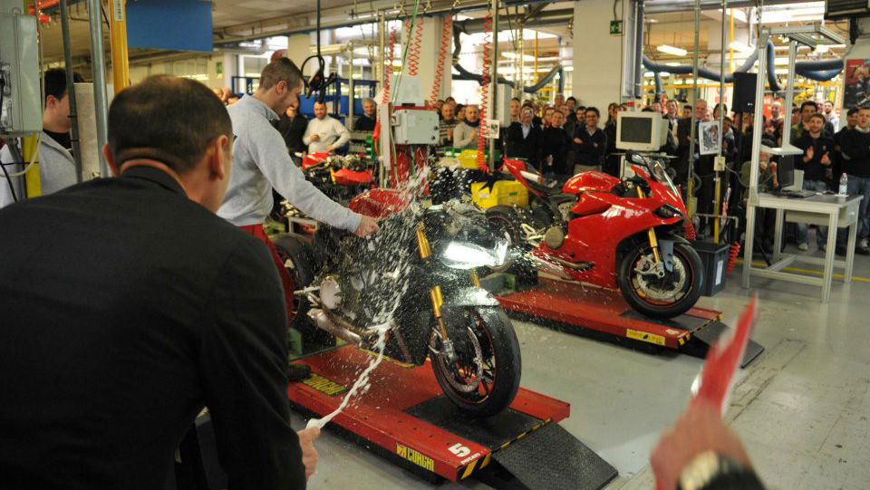 First 1199 Panigale off the assembly line