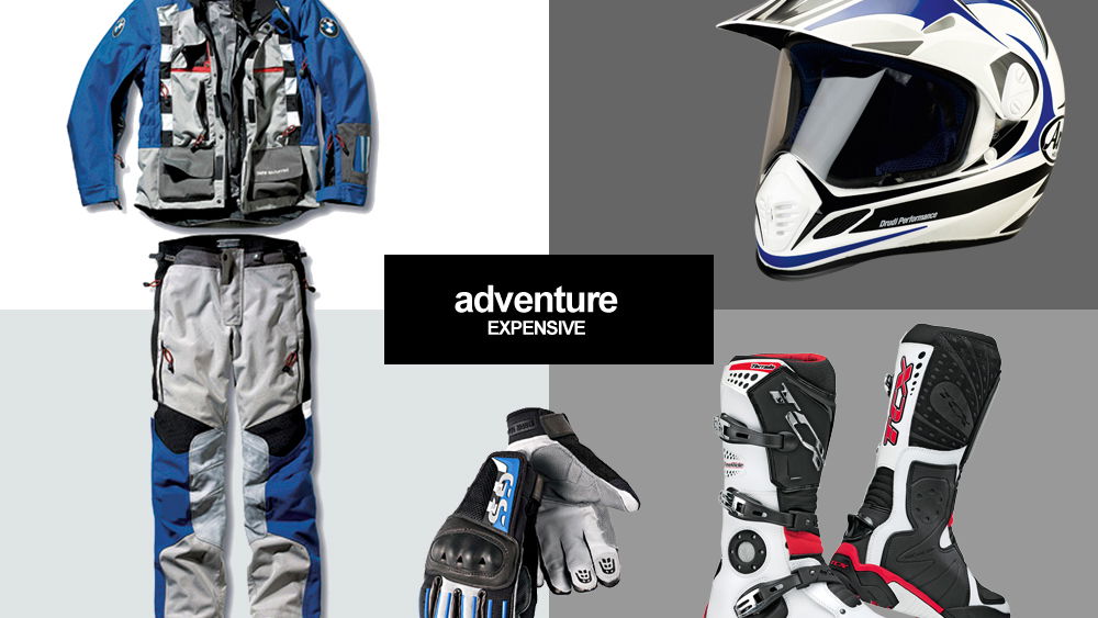 Adventure riding gear: Budget & Expensive