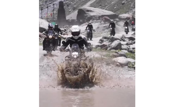 Royal Enfield 450 Himalayan screenshot from Instagram reel.