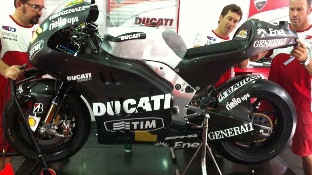 This is Rossi's Ducati Desmosedici GP12