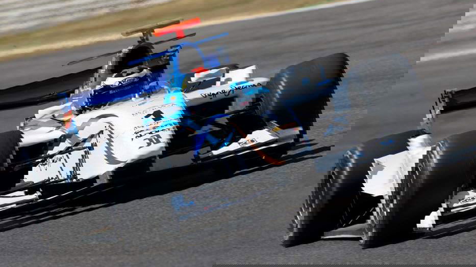 Lorenzo tests GP2 race car