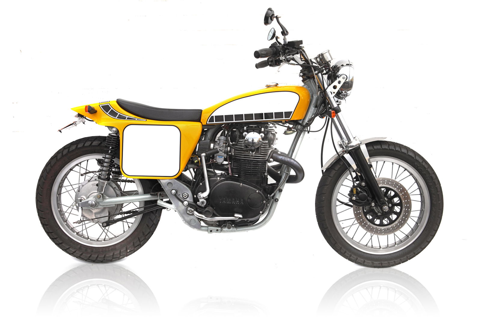 Justin Bieber pictured on a Suzuki motorcycle