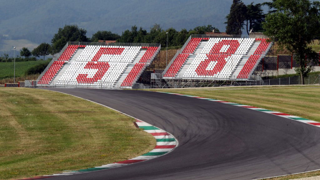 Simoncelli tribute grandstand at Mugello