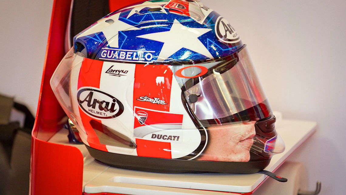 Hayden's 'Easy Rider' helmet