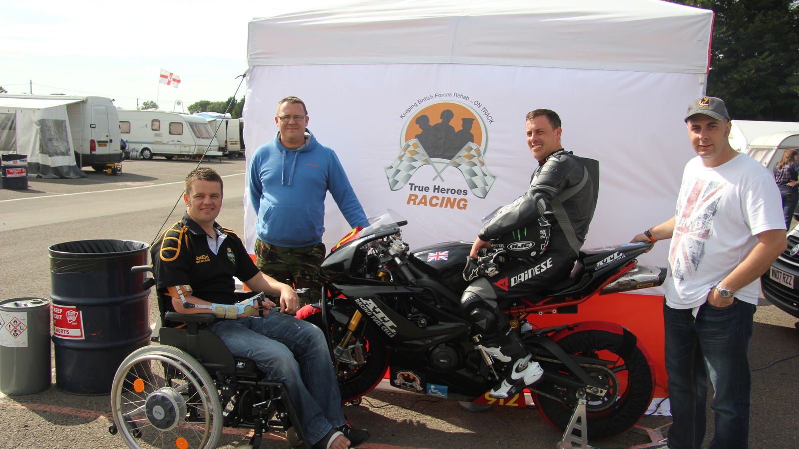 Double-amputee completes first race
