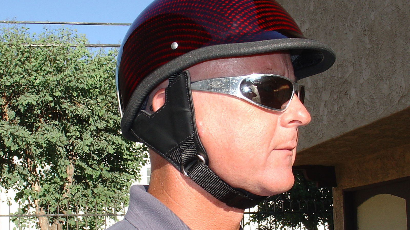 Police pull bicycle helmet-wearing biker
