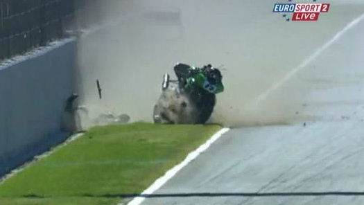 Video: Simon Andrews Valencia crash