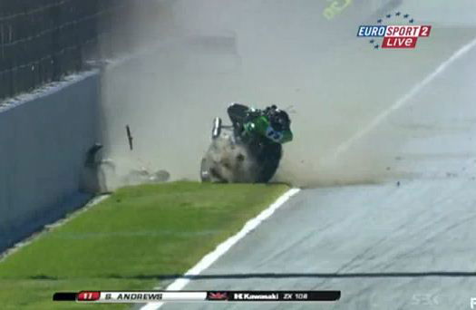 Video: Simon Andrews Valencia crash