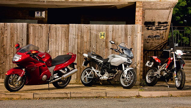 Supertramps - Honda Blackbird, Ducati Multistrada, Aprilia SXV550 used test