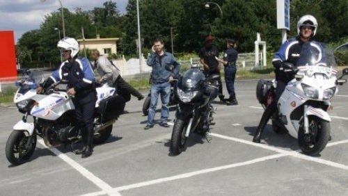 French bike cops' helmet hell