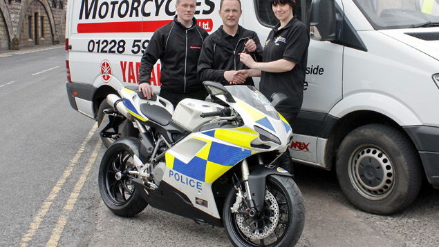 You what? Bike dealer donates Ducati 848 to police