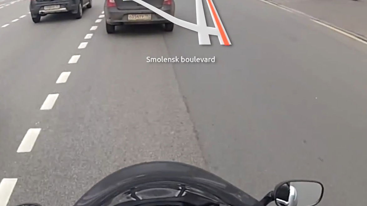 HUD Helmet: In-helmet sat nav