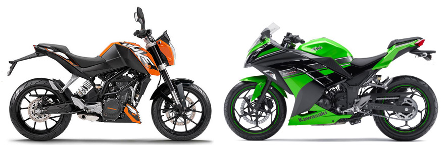emulering kaldenavn Knoglemarv Versus: Kawasaki Ninja 300 vs KTM 200 Duke | Visordown