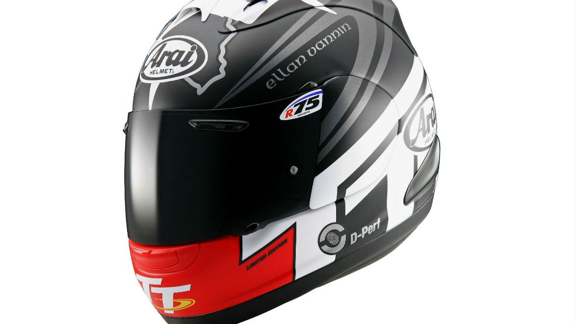 Arai reveals 2014 RX-7 GP IOM TT helmet