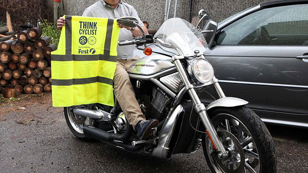 Biker knocked off by bus is sent high-vis jacket and advice for cyclists