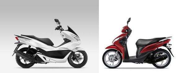 Versus: Yamaha Vity 125 vs Honda Vision 110